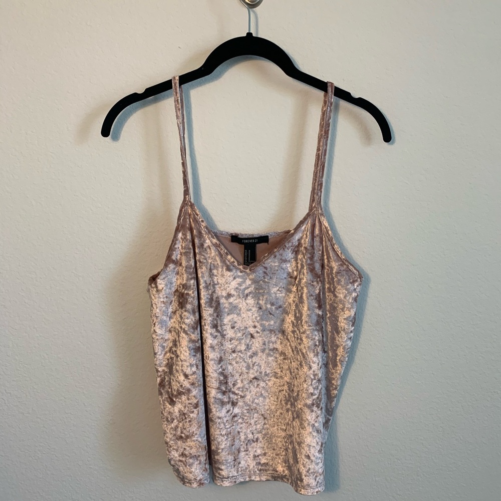 Crushed velvet tank top